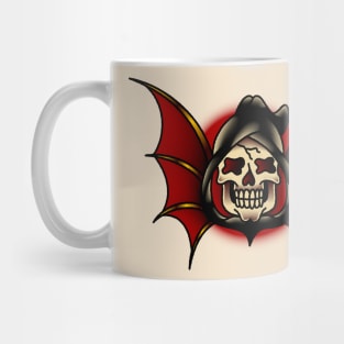 American Traditional Winged Reaper Head Mug